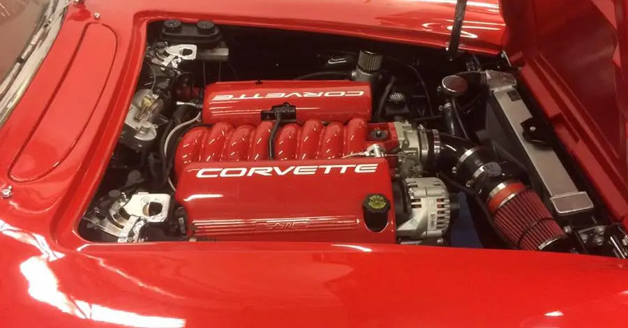 Look at this exquisite Corvette motor after our detailing work