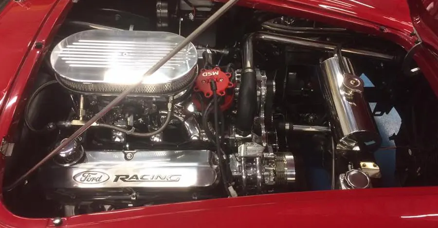 A Ford racing motor perfectly detailed